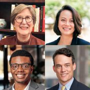 Headshots of four members of the Carleton community