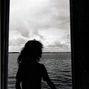 Ralph Gibson, Girl, Door, Sea, 1972
