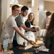 Students serving students at dining hall