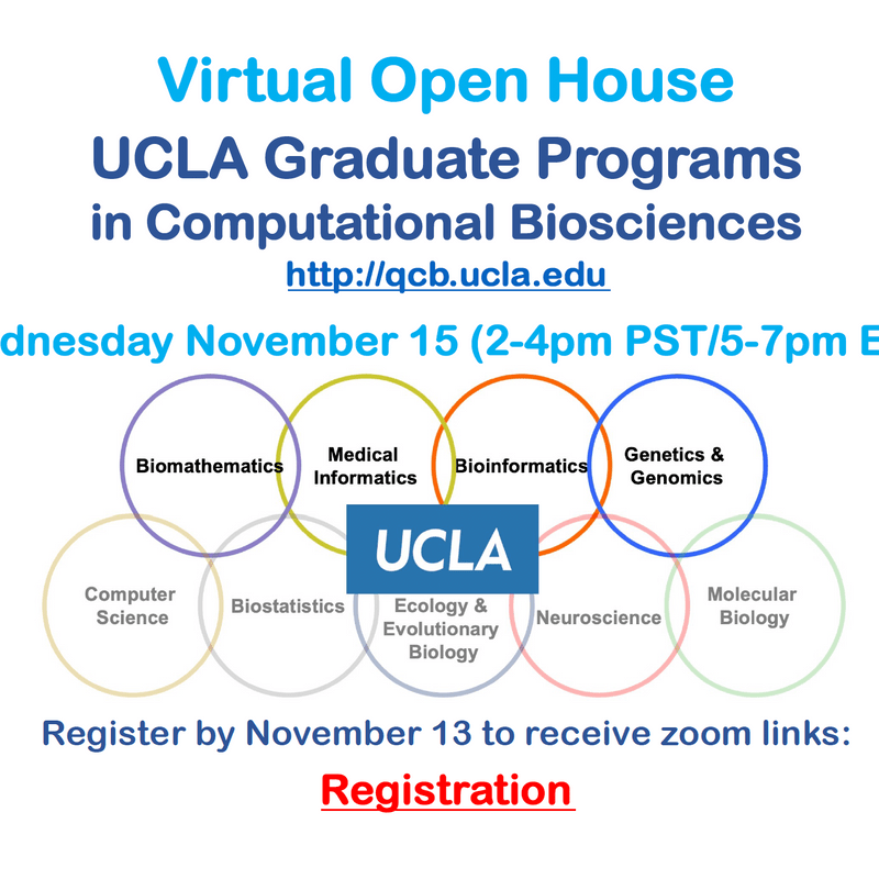 Virtual Open House UCLA Grad Programs in Computational Biosciences