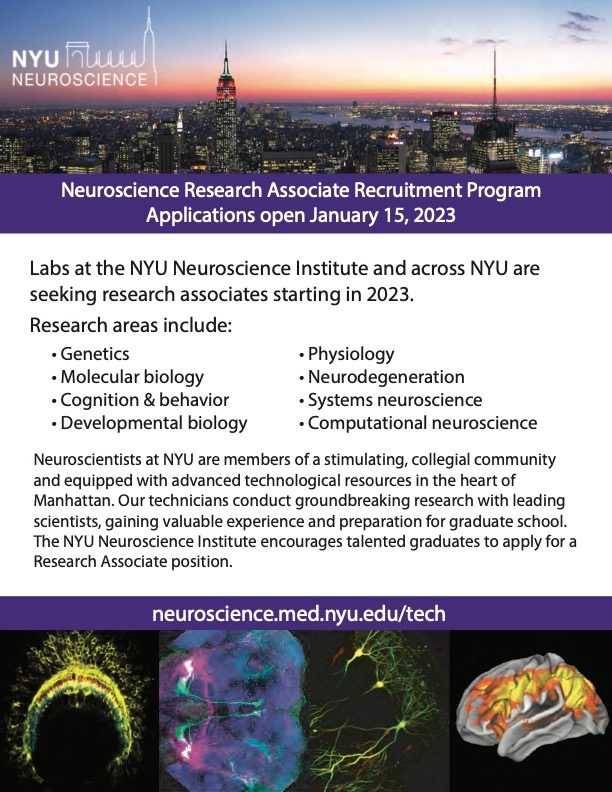 NYU Neuroscience Research Associate Recruitment Program
