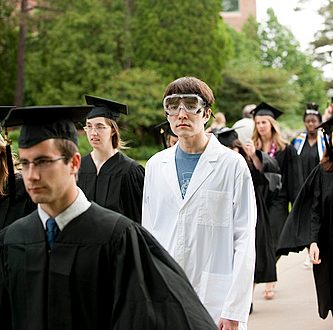 Chemistry student at Commencement