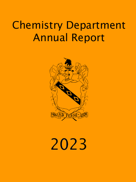 Chemistry Department Annual Report 2023 cover in Orange