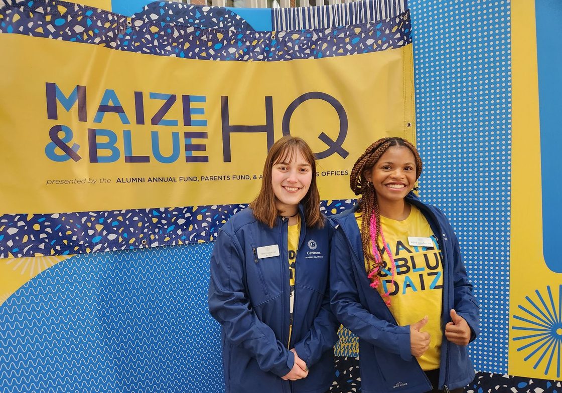 Student workers at Maize & Blue HQ