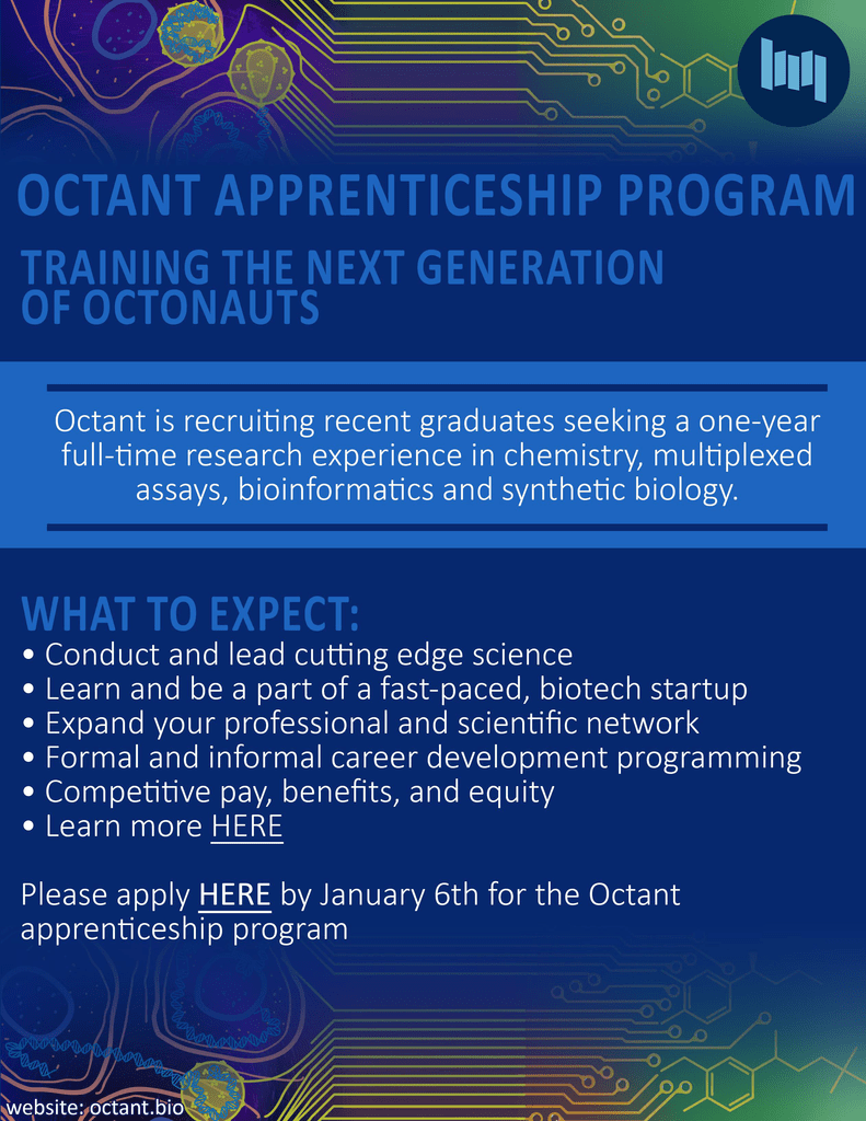 Flyer for Octant Appenticeship