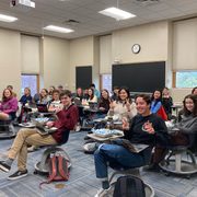 Participants of the Queer Theory Workshop with Writing Center student consultants