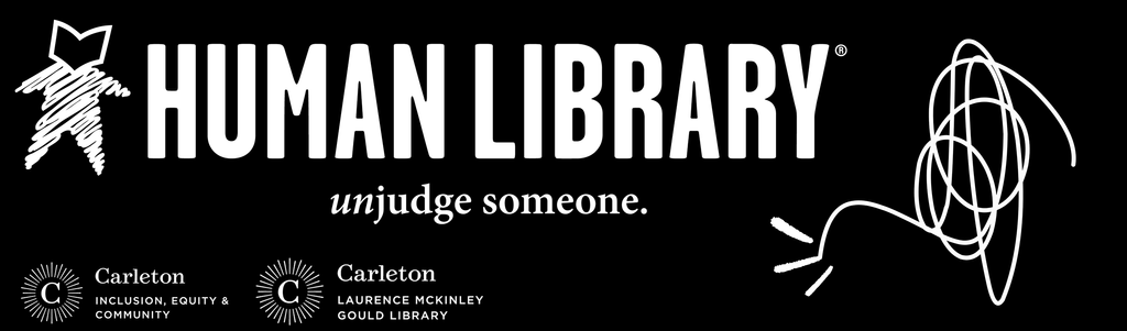 Human Library white logo on black background