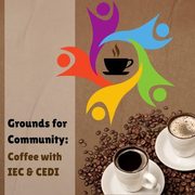 Grounds for Community coffee with IEC & CEDI
