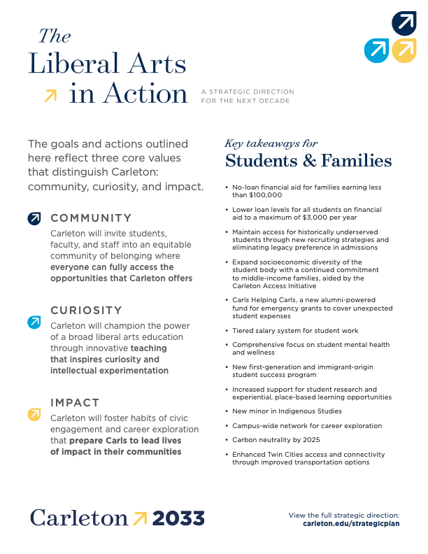 Screenshot of PDF: Key Takeaways for Students & Families