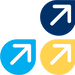 three colorful arrows