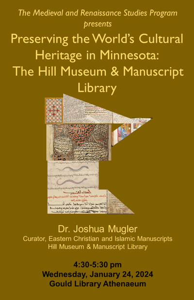Talk on Manuscript Preservation at Hill Museum and Manuscript Library