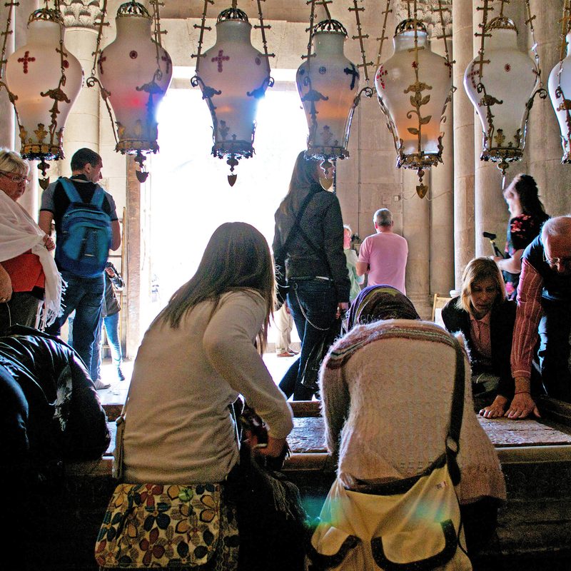 The Stone of the Anointing, in Jerusalem's Church of the Holy Sepulchre