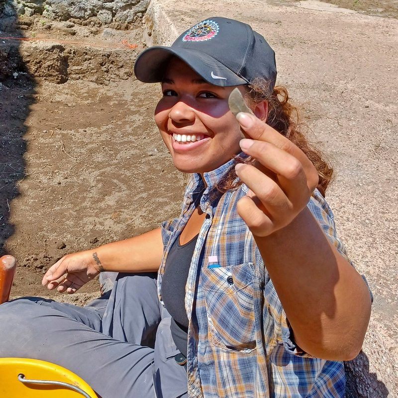 Sidra Michael ’23 at an archaeological site in Pompeii, Italy