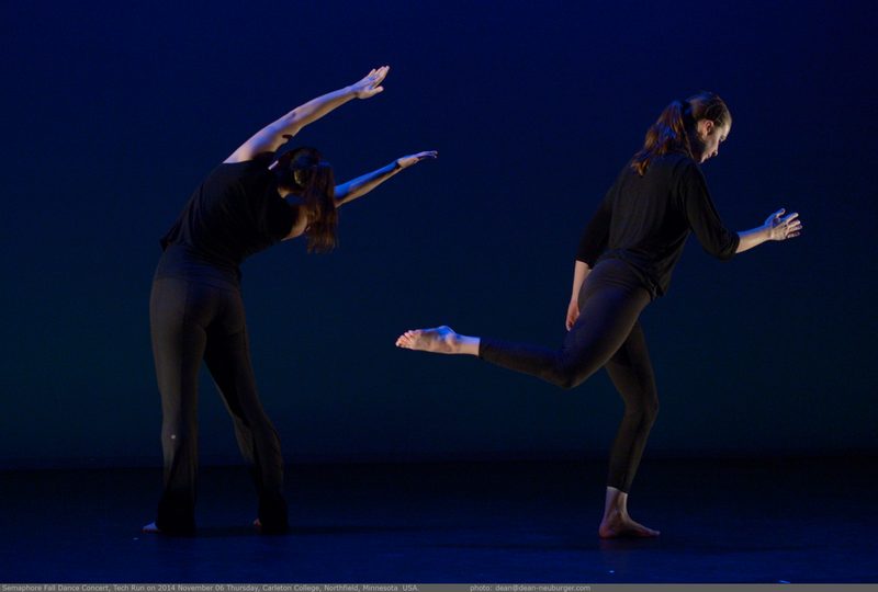 Dancers wearing black