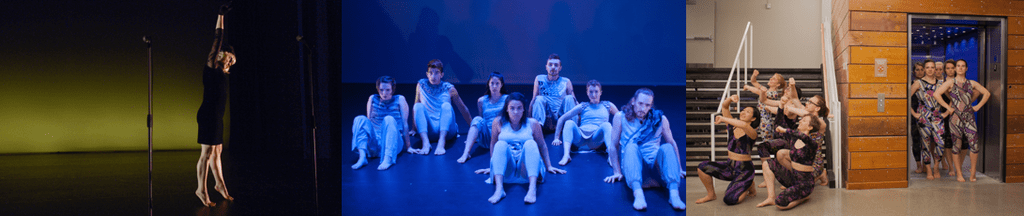 Banner with three images of Carleton dancers