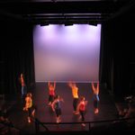 Dancers rehearsing on stage
