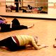 Dancers in the dance studio during a workshop with Eiko Otake