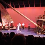 Actors on stage during the production of The Tempest