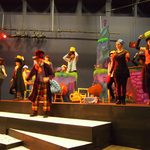 Actors on stage for Alice in Wonderland