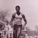 Henning runs on the Carleton outdoor track