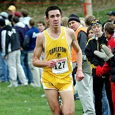 Hooley runs at a cross-country race