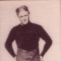 Marschalk poses in his old-timey football uniform
