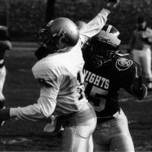 Klein rushing for a tackle