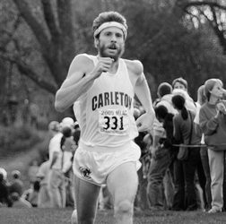 Harris runs a cross country race