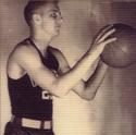 Larson prepares to shoot a basketball