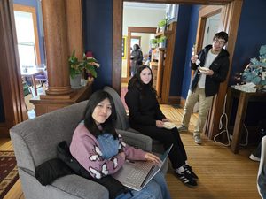 TRIO Students at the Study Break Event