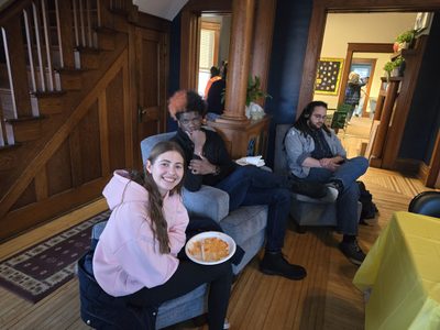 TRIO Students at Comfort Food Friday 