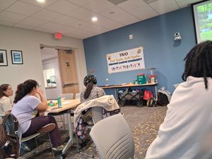 Students reflecting on the activities at TRIO's Work Together, Build Together: Creating Campus Community Workshop 