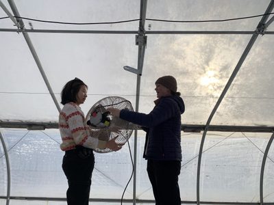 Kaiqi Chen '29 at her Spring Break opportunity