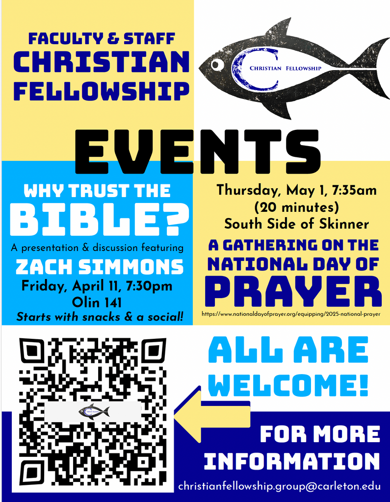 Faculty Staff Christian Fellowship Spring Events 2025