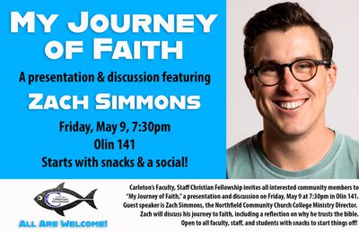 My Journey of Faith Poster featuring Zach Simmons.