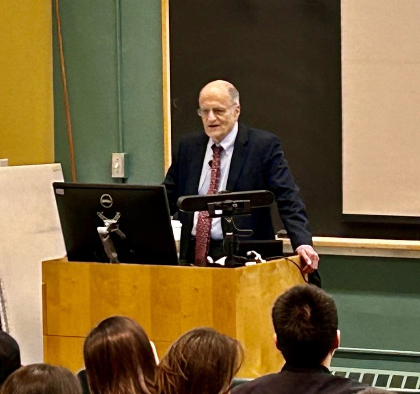 Nobel Laureate Thomas Sargent gives the annual Veblen-Clark lecture talking about Sources of Artificial Intelligence in October 2023