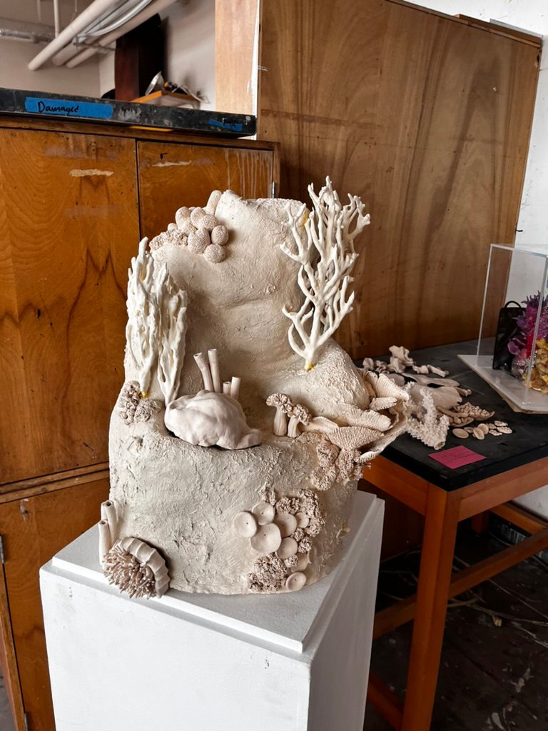 Ceramic sculpture of a coral reef