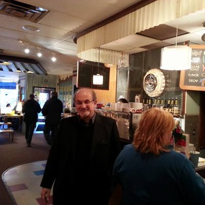 Author Salman Rushdie visits Northfield's Goodbye Blue Monday coffee shop