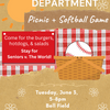 English Department Picnic and Softball Game