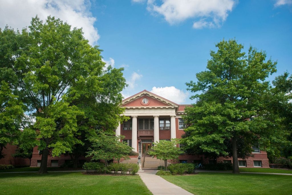 Laird Hall on a perfect summer day