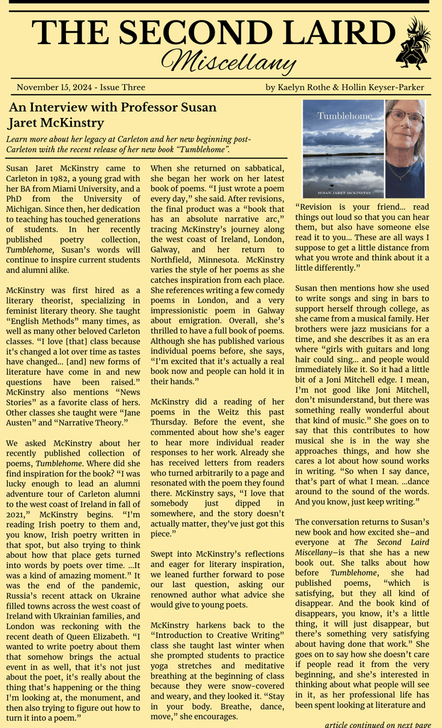 Second Laird Miscellany, 2024-25 Issue 3 p1