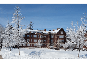 Snow-covered Carleton College