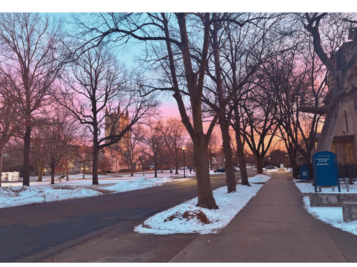A spring sunset at Carleton